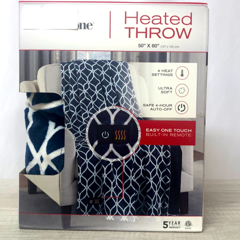 Brookstone heated throw